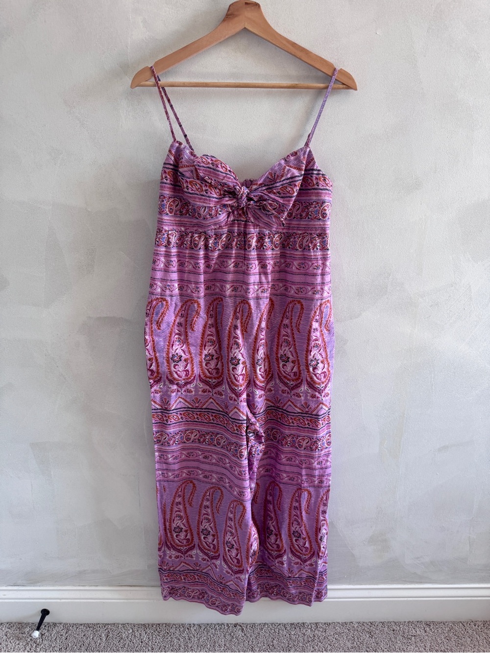 Point Sur - Boho Paisley Purple Sleeveless Jumpsuit - Size 4